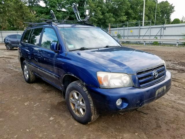 JTEEP21A040020965 - 2004 TOYOTA HIGHLANDER BLUE photo 1