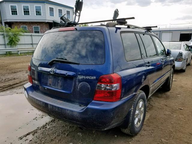 JTEEP21A040020965 - 2004 TOYOTA HIGHLANDER BLUE photo 4