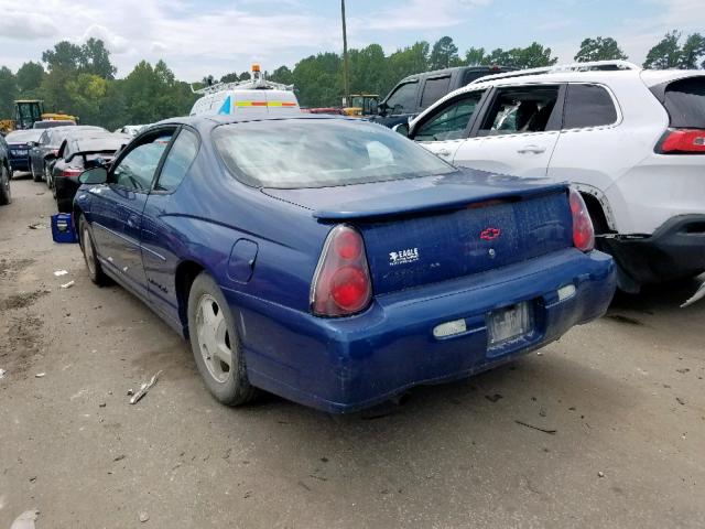 2G1WX12K839187906 - 2003 CHEVROLET MONTE CARL BLUE photo 3