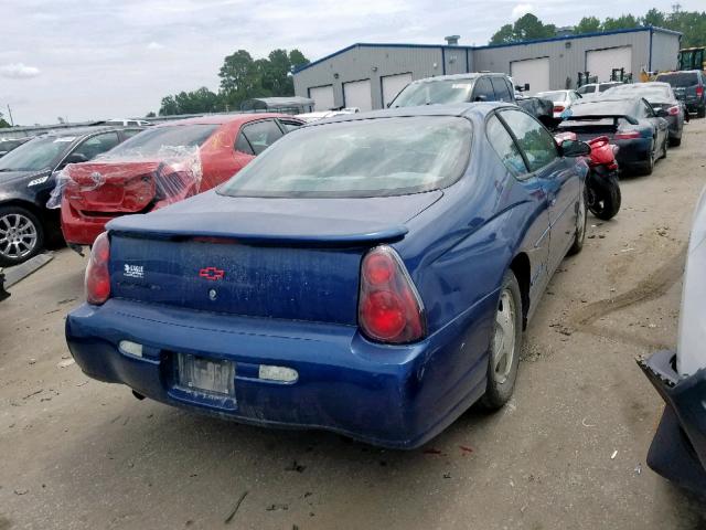 2G1WX12K839187906 - 2003 CHEVROLET MONTE CARL BLUE photo 4