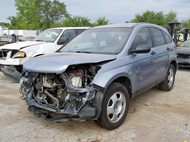 JHLRE48348C042103 - 2008 HONDA CR-V LX BLUE photo 2