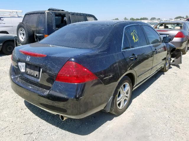 JHMCM56347C003569 - 2007 HONDA ACCORD SE BLACK photo 4