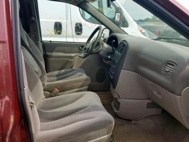 1D4GP25333B110450 - 2003 DODGE CARAVAN SE MAROON photo 5