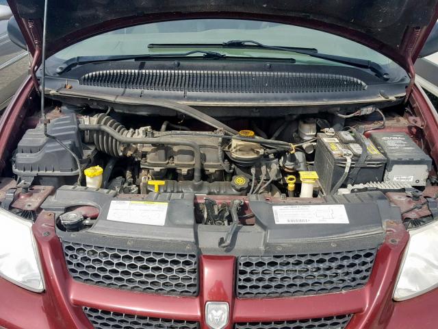 1D4GP25333B110450 - 2003 DODGE CARAVAN SE MAROON photo 7