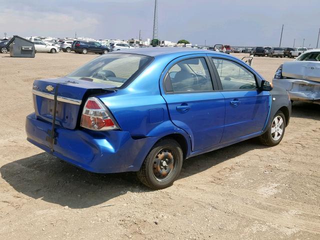 KL1TD56617B074799 - 2007 CHEVROLET AVEO BASE BLUE photo 4