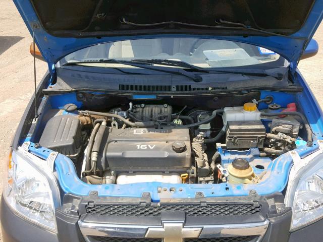 KL1TD56617B074799 - 2007 CHEVROLET AVEO BASE BLUE photo 7