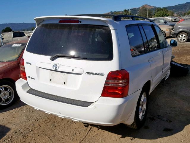 JTEHF21A820044315 - 2002 TOYOTA HIGHLANDER WHITE photo 4