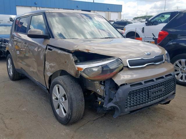 KNDJN2A27E7109975 - 2014 KIA SOUL TAN photo 1