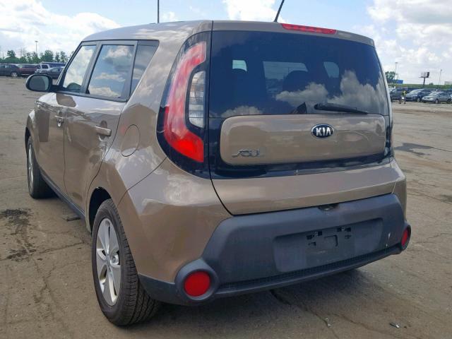 KNDJN2A27E7109975 - 2014 KIA SOUL TAN photo 3