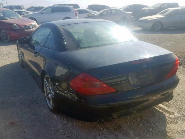 WDBSK75F13F015227 - 2003 MERCEDES-BENZ SL 500R BLACK photo 3