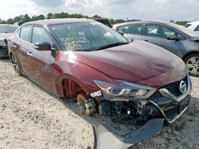 1N4AA6AP1JC366569 - 2018 NISSAN MAXIMA 3.5 MAROON photo 1