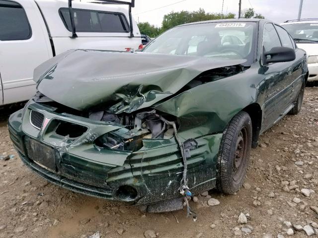1G2NF52T7YC516928 - 2000 PONTIAC GRAND AM S GREEN photo 2