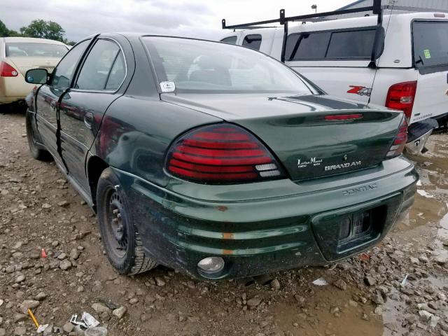 1G2NF52T7YC516928 - 2000 PONTIAC GRAND AM S GREEN photo 3