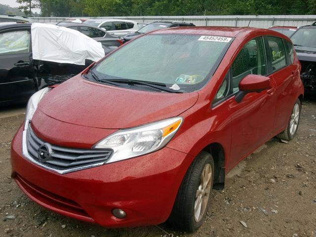 3N1CE2CP0FL396335 - 2015 NISSAN VERSA NOTE RED photo 2