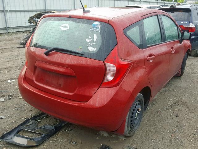 3N1CE2CP0FL396335 - 2015 NISSAN VERSA NOTE RED photo 4