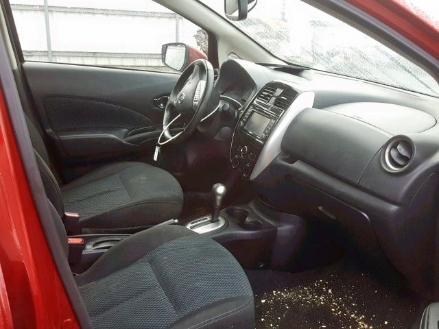 3N1CE2CP0FL396335 - 2015 NISSAN VERSA NOTE RED photo 5