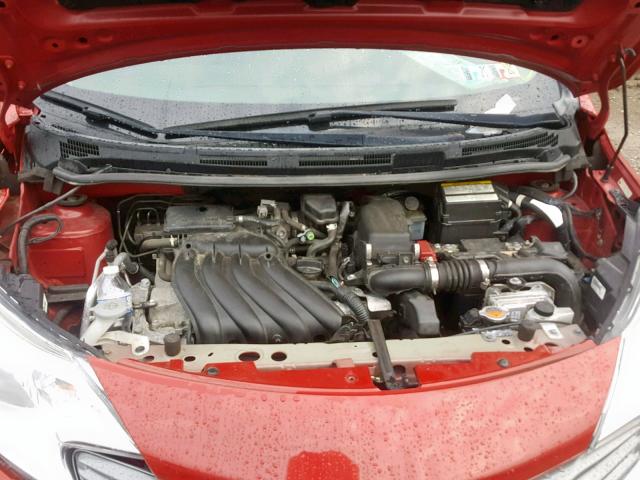 3N1CE2CP0FL396335 - 2015 NISSAN VERSA NOTE RED photo 7