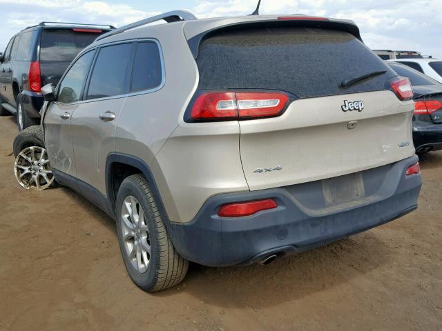 1C4PJMCBXFW733923 - 2015 JEEP CHEROKEE L BROWN photo 3