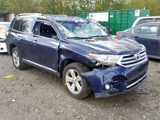 5TDDK3EH2DS197610 - 2013 TOYOTA HIGHLANDER BLUE photo 1