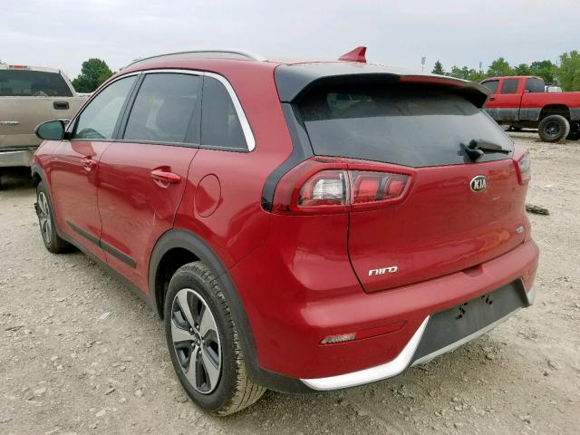 KNDCB3LC6H5047529 - 2017 KIA NIRO FE RED photo 3