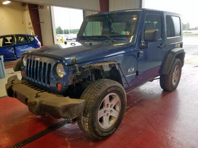 1J4FA24129L783818 - 2009 JEEP WRANGLER X BLUE photo 2