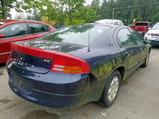 2B3HD46R02H275209 - 2002 DODGE INTREPID S 蓝色 照片 4