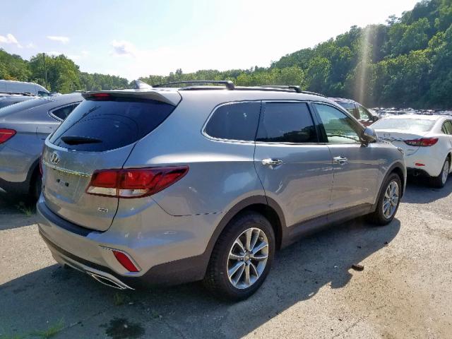 KM8SNDHF6KU297888 - 2019 HYUNDAI SANTA FE X SILVER photo 4