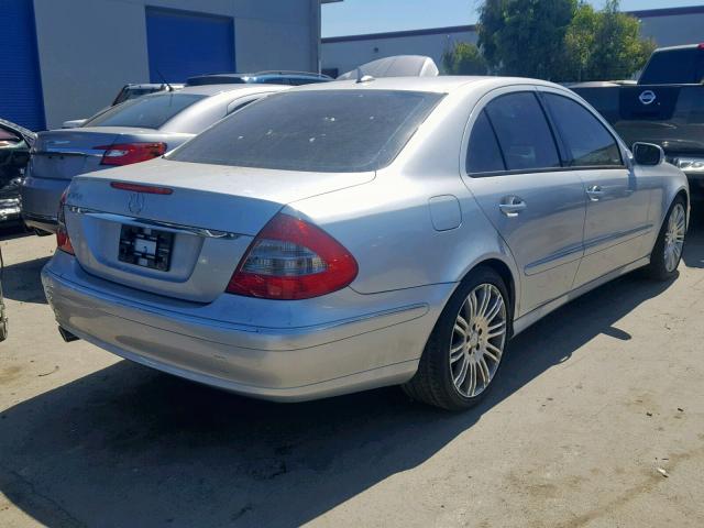 WDBUF56X08B223431 - 2008 MERCEDES-BENZ E 350 SILVER photo 4