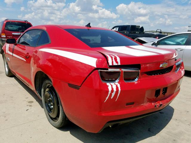 2G1FA1EV2A9207149 - 2010 CHEVROLET CAMARO LS RED photo 3