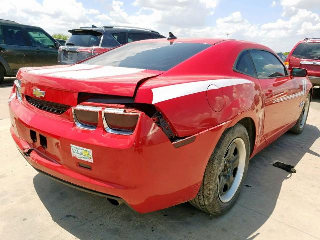 2G1FA1EV2A9207149 - 2010 CHEVROLET CAMARO LS RED photo 4