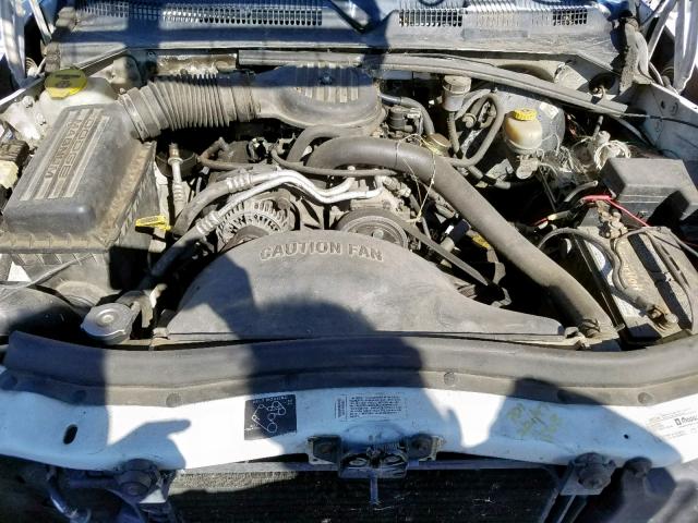 1B7FL26X9VS222565 - 1997 DODGE DAKOTA WHITE photo 7