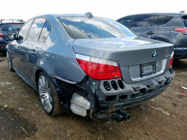 WBANW53588CT53330 - 2008 BMW 550 I GRAY photo 3