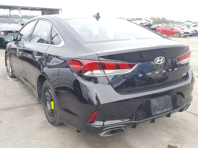 5NPE34AF9JH602066 - 2018 HYUNDAI SONATA SPO BLACK photo 3