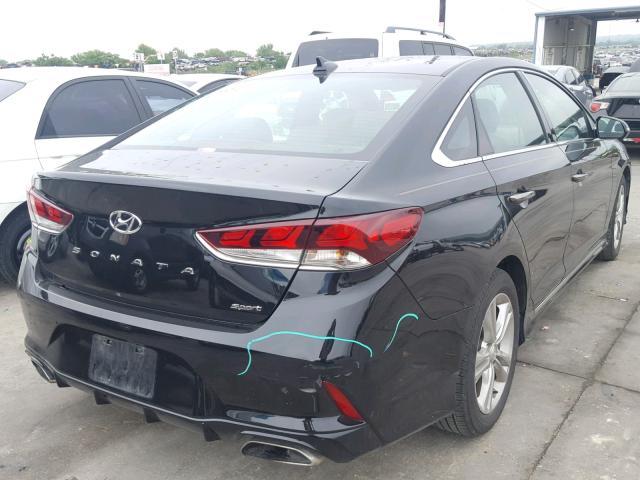 5NPE34AF9JH602066 - 2018 HYUNDAI SONATA SPO BLACK photo 4