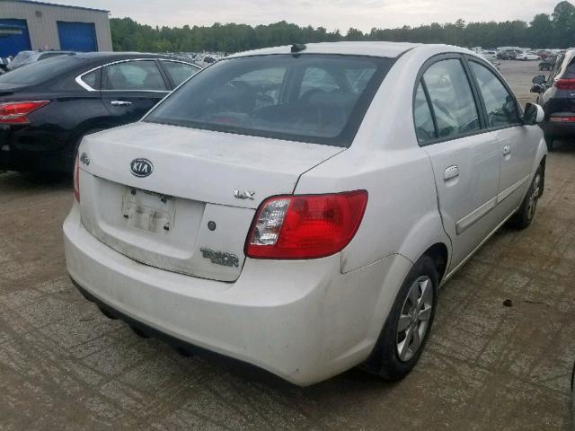 KNADH4A32A6622699 - 2010 KIA RIO LX WHITE photo 4