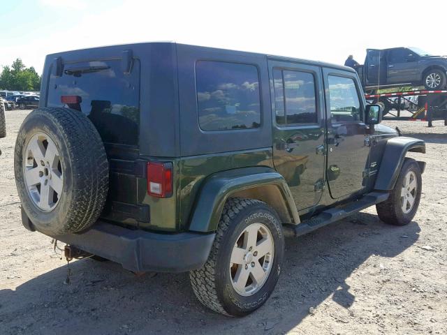 1J4GA59177L188216 - 2007 JEEP WRANGLER S GREEN photo 4