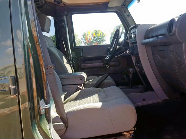 1J4GA59177L188216 - 2007 JEEP WRANGLER S GREEN photo 5