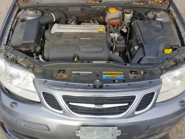 YS3FD49Y871132225 - 2007 SAAB 9-3 2.0T GRAY photo 7