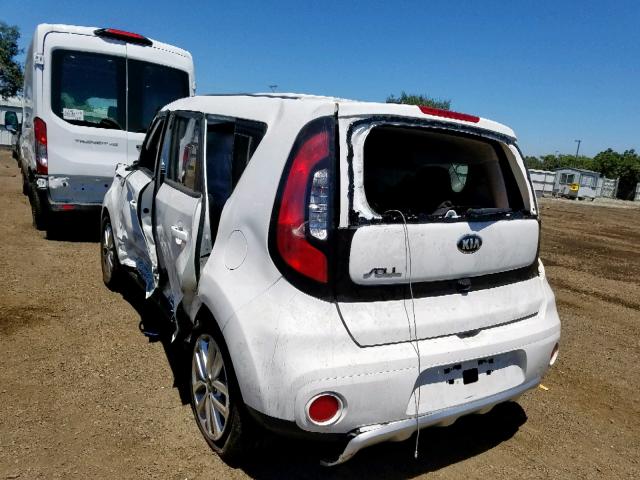 KNDJP3A54H7449633 - 2017 KIA SOUL + WHITE photo 3