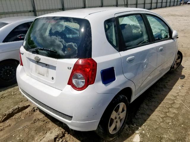 KL1TD6DE9BB154540 - 2011 CHEVROLET AVEO LS WHITE photo 4