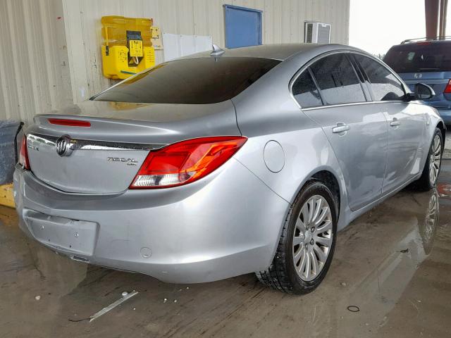 W04GN5ECXB1131654 - 2011 BUICK REGAL CXL SILVER photo 4