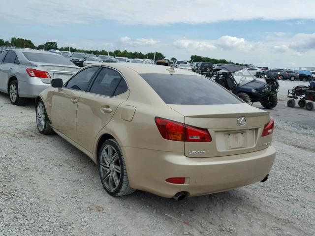 JTHCK262282025900 - 2008 LEXUS IS 250 GOLD photo 3