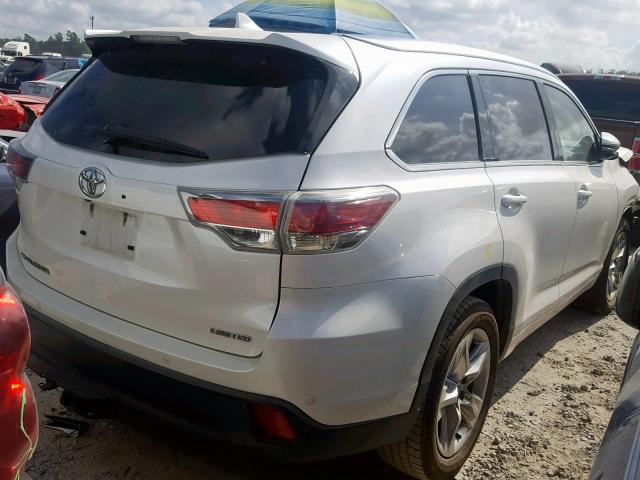 5TDYKRFH2FS057904 - 2015 TOYOTA HIGHLANDER WHITE photo 4