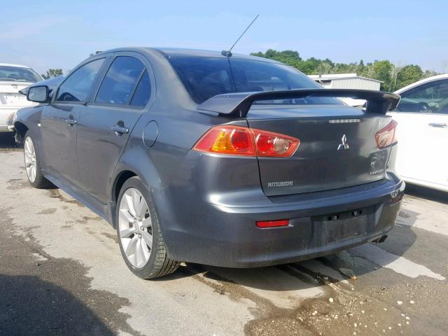 JA3AU86U38U024331 - 2008 MITSUBISHI LANCER GTS GRAY photo 3