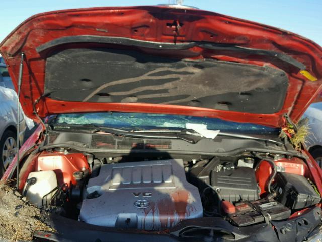 4T3ZK3BB1AU021325 - 2010 TOYOTA VENZA BASE RED photo 7