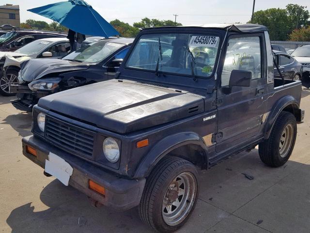 JS4JC51C8J4241720 - 1988 SUZUKI SAMURAI BLACK photo 2