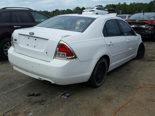 3FAHP06Z47R177302 - 2007 FORD FUSION S WHITE photo 4