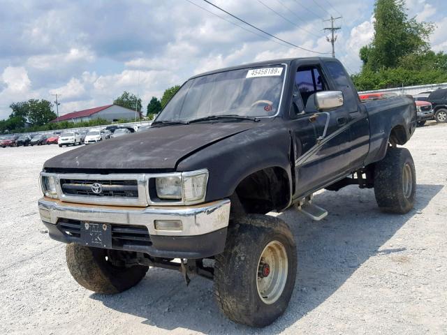 4TAVN13D7RZ255860 - 1994 TOYOTA PICKUP 1/2 BLACK photo 2