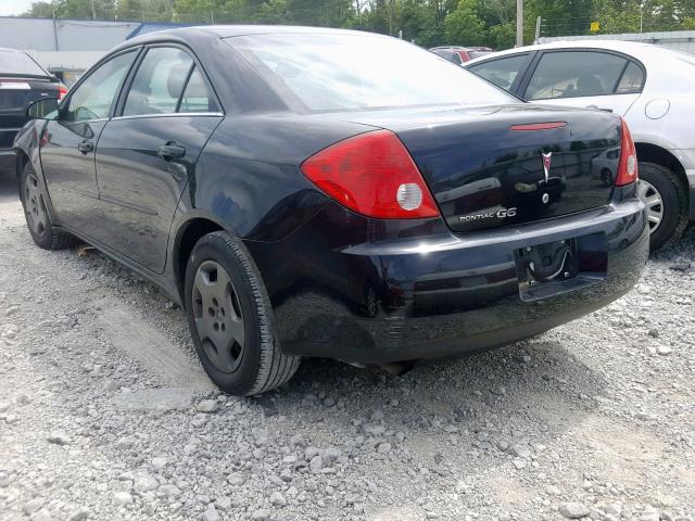 1G2ZF58B274163135 - 2007 PONTIAC G6 VALUE L BLACK photo 3