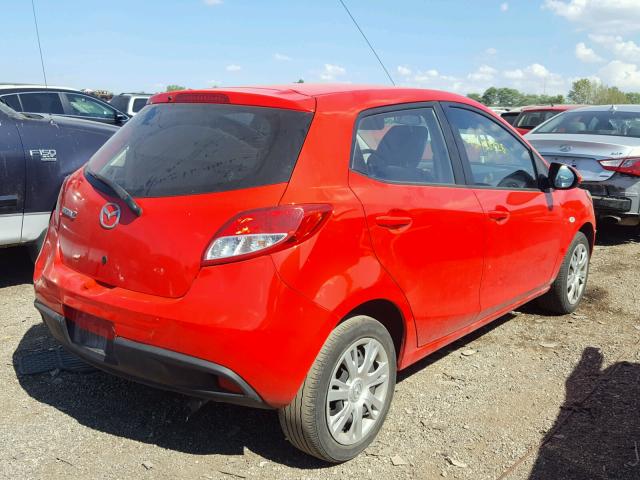 JM1DE1KZ7E0181142 - 2014 MAZDA MAZDA2 SPO RED photo 4